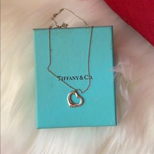Tiffny & Co. open heart pendant and chain